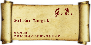 Gellén Margit névjegykártya